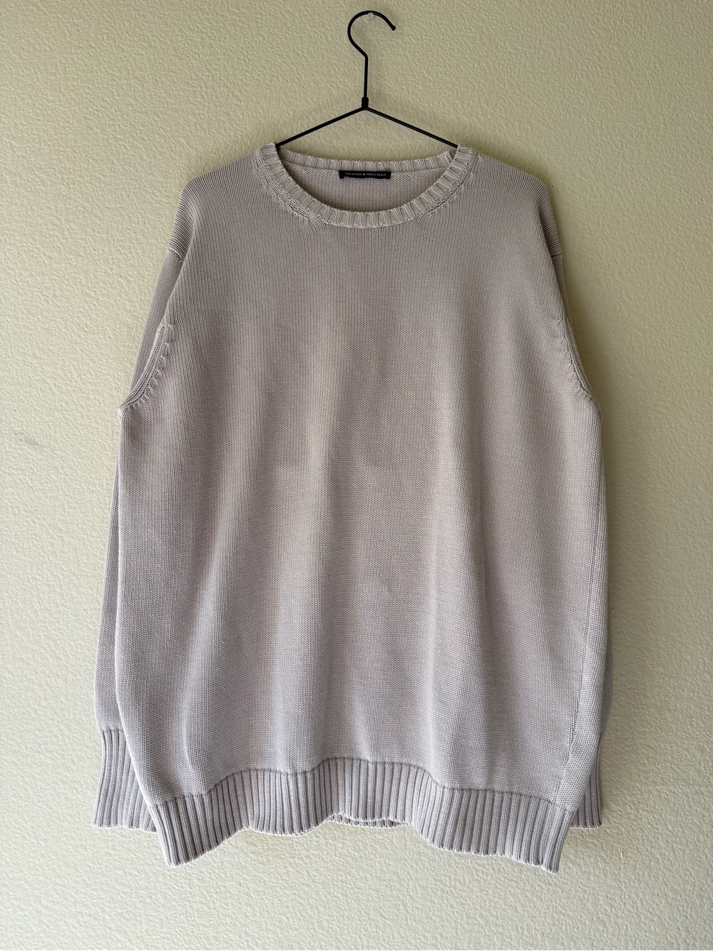 Brandy Melville Crewneck Sweater in Light Taupe
